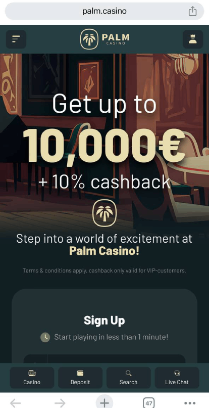 Palm Casino Mobile