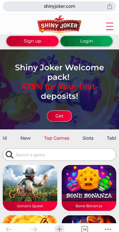 Shiny Joker Casino Mobile