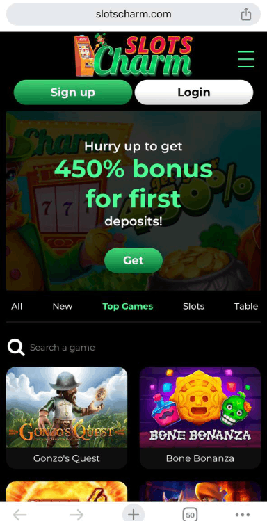 Slots Charm Casino Mobile