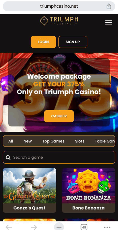 Triumph Casino Mobile