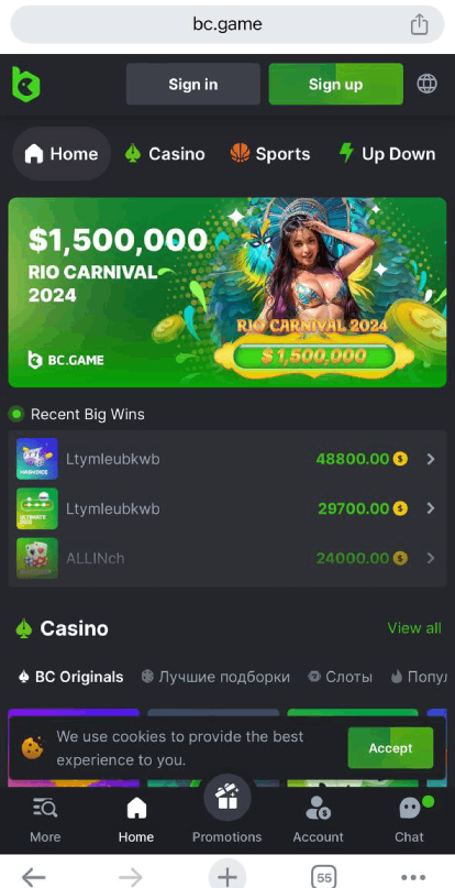 BC.GAME Casino Mobile